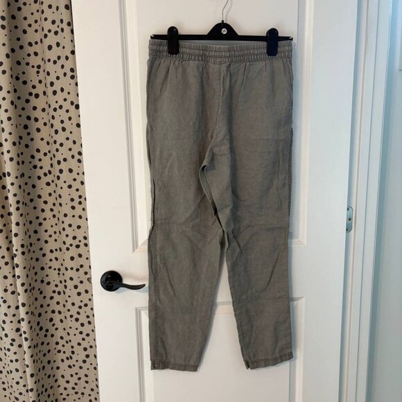 H&M Tapered 100% Linen Pants Women's Medium - Picture 3 of 6